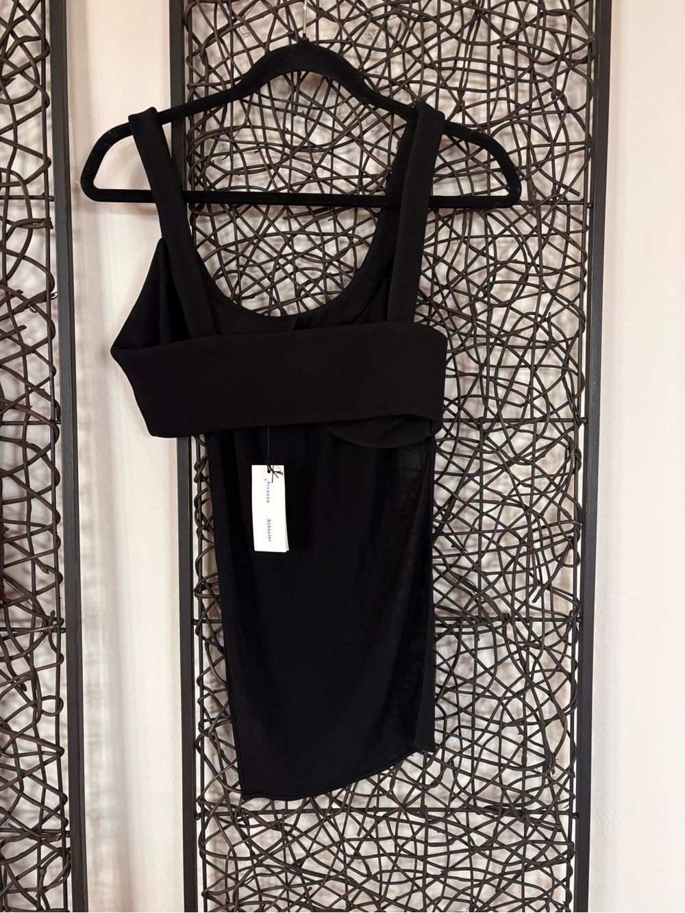 Proenza Schouler Black Asymmetric Draped Bra Top NWT Size 4 - Picture 9 of 13